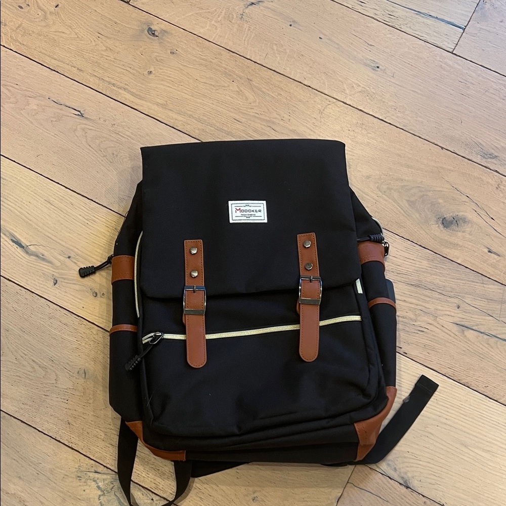 Modoker Black and Brown Backpack